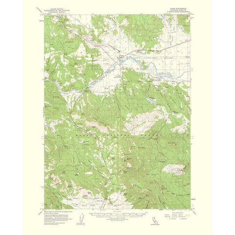 Canby California Quad - USGS 1963 Gold Ornate Wood Framed Art Print with Double Matting by USGS