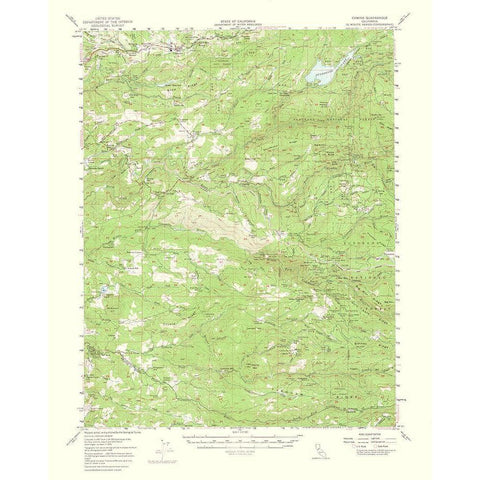 Camino California Quad - USGS 1964 Black Modern Wood Framed Art Print with Double Matting by USGS