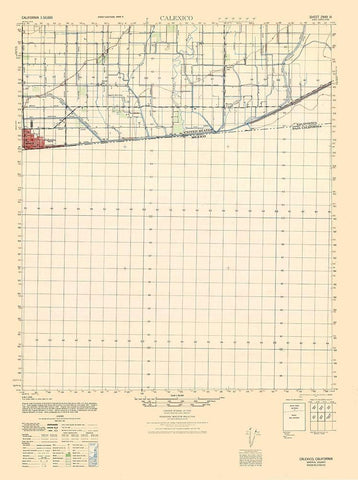 Calexico Sheet - US Army  1944 White Modern Wood Framed Art Print with Double Matting by US Army