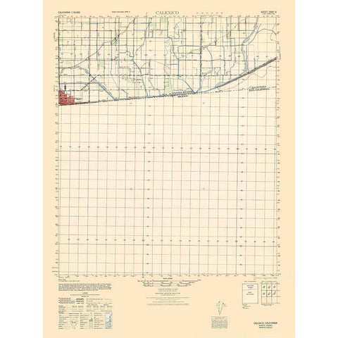Calexico Sheet - US Army  1944 Black Modern Wood Framed Art Print by US Army