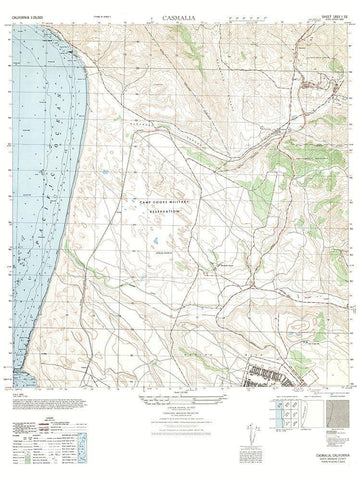 Casmalia Sheet - US Army  1947 White Modern Wood Framed Art Print with Double Matting by US Army