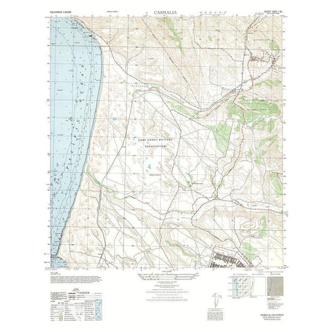 Casmalia Sheet - US Army  1947 Black Modern Wood Framed Art Print by US Army