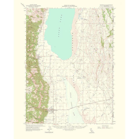 Cedarville California Quad - USGS 1964 Black Modern Wood Framed Art Print with Double Matting by USGS