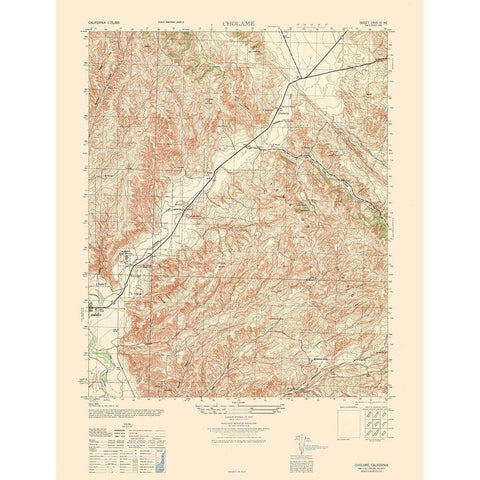 Cholame Sheet - US Army  1943 White Modern Wood Framed Art Print by US Army