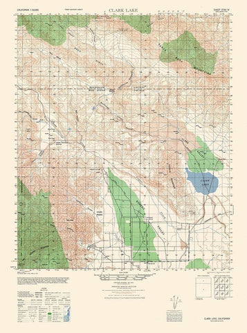 Clark Lake Sheet - US Army 1942 White Modern Wood Framed Art Print with Double Matting by US Army