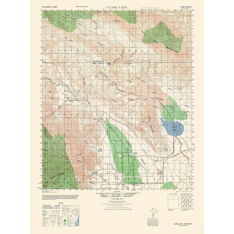 Clark Lake Sheet - US Army 1942 Black Modern Wood Framed Art Print by US Army