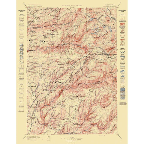 Colfax California Quad - USGS 1898 White Modern Wood Framed Art Print by USGS