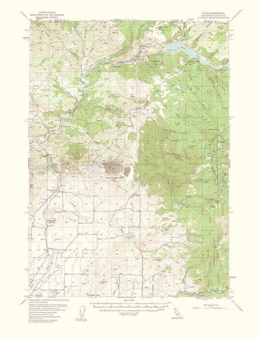 Copca California Quad - USGS 1963 White Modern Wood Framed Art Print with Double Matting by USGS