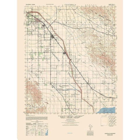 Coachella Sheet - US Army  1943 White Modern Wood Framed Art Print by US Army