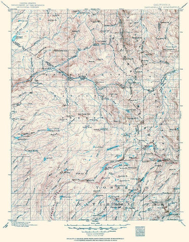 Dardanelles California Quad - USGS 1896 White Modern Wood Framed Art Print with Double Matting by USGS