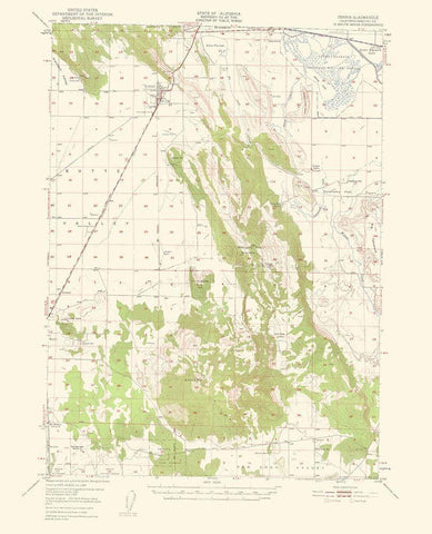 Dorris California Quad - USGS 1950 White Modern Wood Framed Art Print with Double Matting by USGS