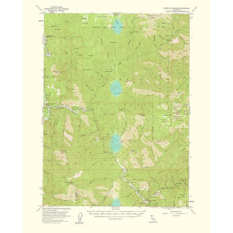 Forks Of Salmon California Quad - USGS 1961 Black Modern Wood Framed Art Print with Double Matting by USGS