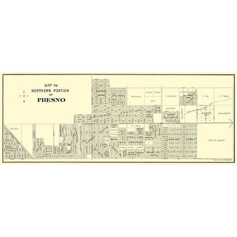 Fresno, Northern California Landowner - Thomas Black Modern Wood Framed Art Print with Double Matting by Thomas