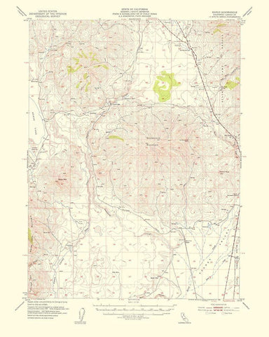 Karlo California Quad - USGS 1955 White Modern Wood Framed Art Print with Double Matting by USGS