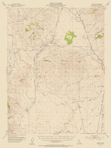 Karlo California Quad - USGS 1954 Black Ornate Wood Framed Art Print with Double Matting by USGS