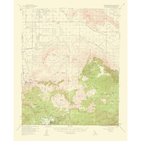 Lake Arrowhead California Quad - USGS 1961 White Modern Wood Framed Art Print by USGS