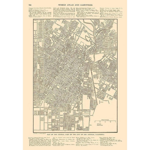 Los Angeles  California - Reynold 1921 Black Modern Wood Framed Art Print by Reynold