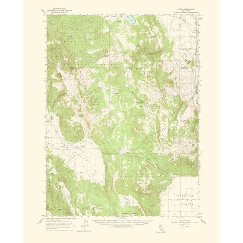Likely California Quad - USGS 1964 Black Modern Wood Framed Art Print by USGS