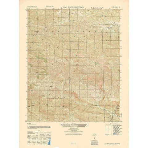 Old Man Mountain Sheet - US Army 1944 Black Modern Wood Framed Art Print with Double Matting by US Army