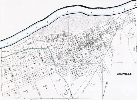 Oroville California Landowner - Edmunds 1878 White Modern Wood Framed Art Print with Double Matting by Edmunds