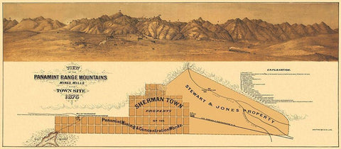 Panamint Range Mountains California - Britton Black Ornate Wood Framed Art Print with Double Matting by Britton