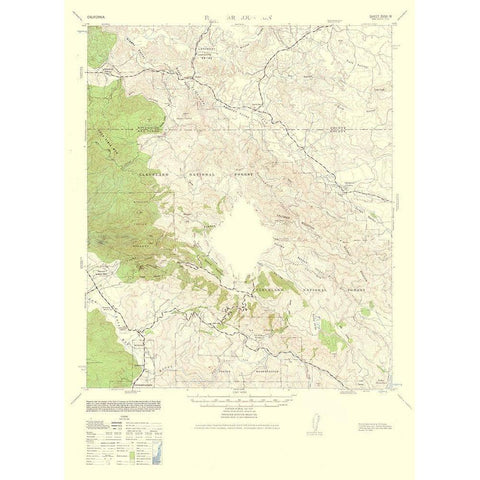 Mt Palomar California Quad - USGS 1962 White Modern Wood Framed Art Print by USGS