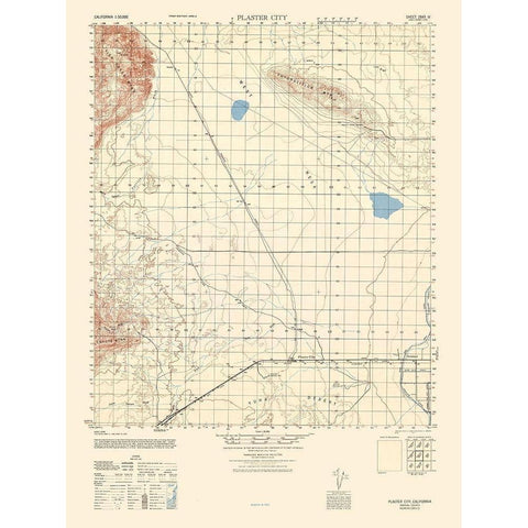 Plaster City Sheet - US Army 1944 White Modern Wood Framed Art Print by US Army