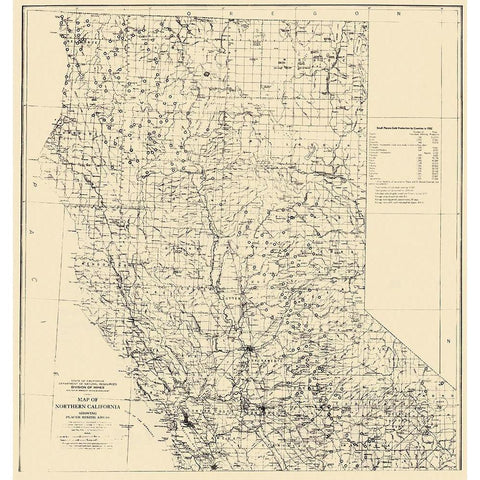 Placer Mining Areas In Northern California Black Modern Wood Framed Art Print with Double Matting by Bradley