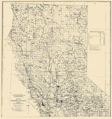 Placer Mining Areas In Northern California White Modern Wood Framed Art Print with Double Matting by Bradley