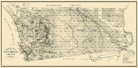 San Diego California Black Ornate Wood Framed Art Print with Double Matting by Unknown