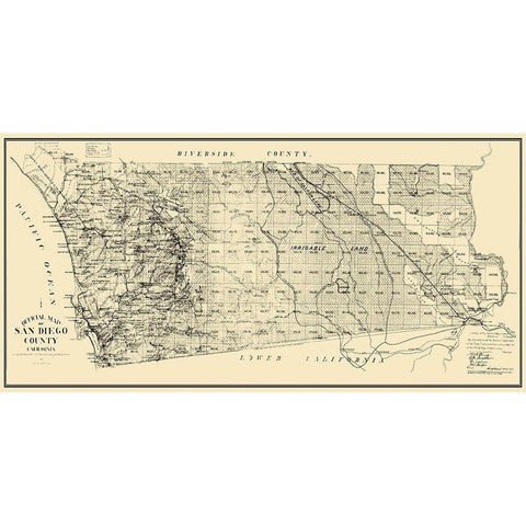 San Diego California Black Modern Wood Framed Art Print by Unknown