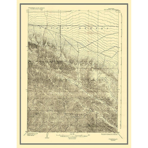 San Antonio California Quad - USGS 1903 White Modern Wood Framed Art Print by USGS