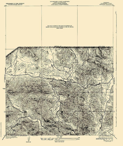 Seminole California Quad - USGS 1932 White Modern Wood Framed Art Print with Double Matting by USGS