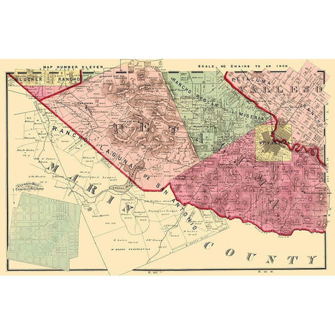 Sonoma  Southwest California Landowner Black Modern Wood Framed Art Print by Thompson