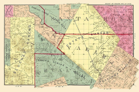 Sonoma South Central California Landowner Black Ornate Wood Framed Art Print with Double Matting by Thompson