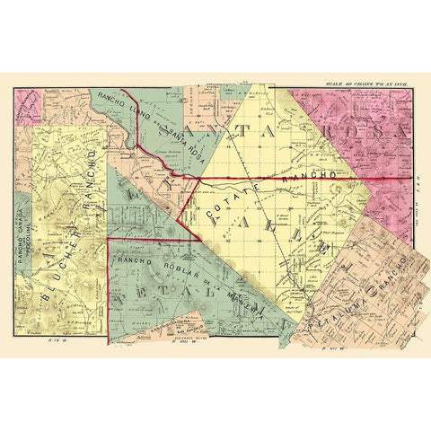 Sonoma South Central California Landowner Black Modern Wood Framed Art Print by Thompson