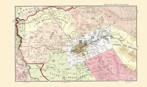 Sonoma  Central California Landowner Black Ornate Wood Framed Art Print with Double Matting by Thompson