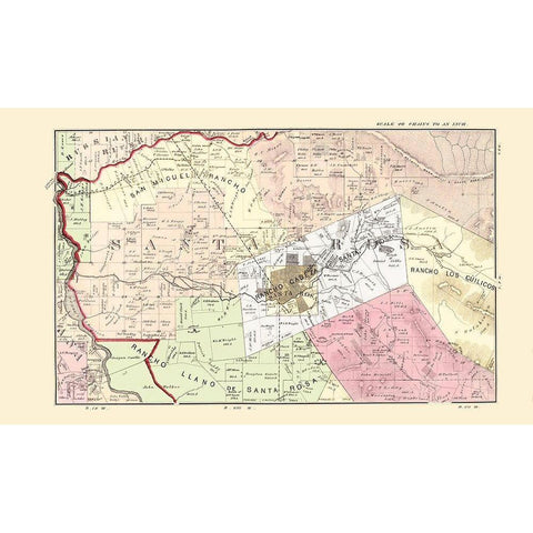 Sonoma  Central California Landowner Black Modern Wood Framed Art Print by Thompson