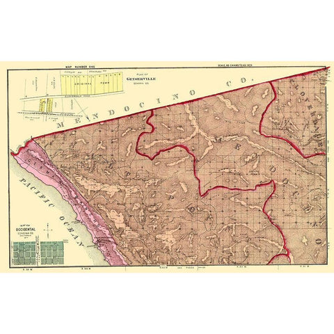 Sonoma  Northwest California Landowner Black Modern Wood Framed Art Print by Thompson