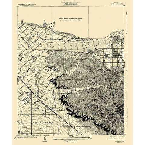 Stockton California Quad - USGS 1926 Black Modern Wood Framed Art Print by USGS