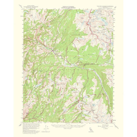 Tuolumne Meadows California Quad - USGS 1956 White Modern Wood Framed Art Print by USGS