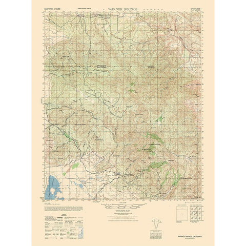 Warner Springs Sheet - US Army 1942 Black Modern Wood Framed Art Print with Double Matting by US Army
