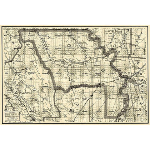 Yolo California - Weber 1914 Black Modern Wood Framed Art Print with Double Matting by Weber