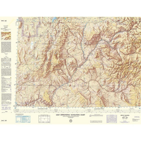 Bryce Canyon Utah New Mexico Colorado Sheet Gold Ornate Wood Framed Art Print with Double Matting by USAF