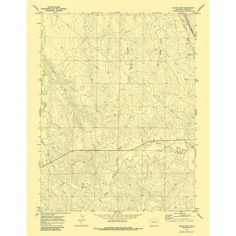 Beuck Draw Colorado Quad- USGS 1970 Gold Ornate Wood Framed Art Print with Double Matting by USGS