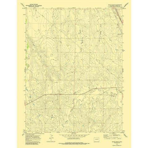 Beuck Draw Colorado Quad- USGS 1970 Black Modern Wood Framed Art Print with Double Matting by USGS