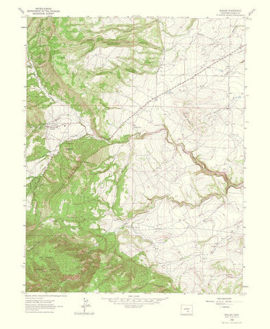 Beulah Colorado Quad - USGS 1966 Black Ornate Wood Framed Art Print with Double Matting by USGS