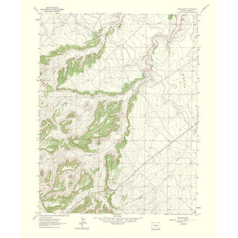 Beulah Colorado Quad - USGS 1965 Black Modern Wood Framed Art Print with Double Matting by USGS