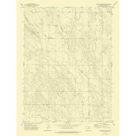 Chalk Bluffs SW Colorado Quad - USGS 1972 Gold Ornate Wood Framed Art Print with Double Matting by USGS