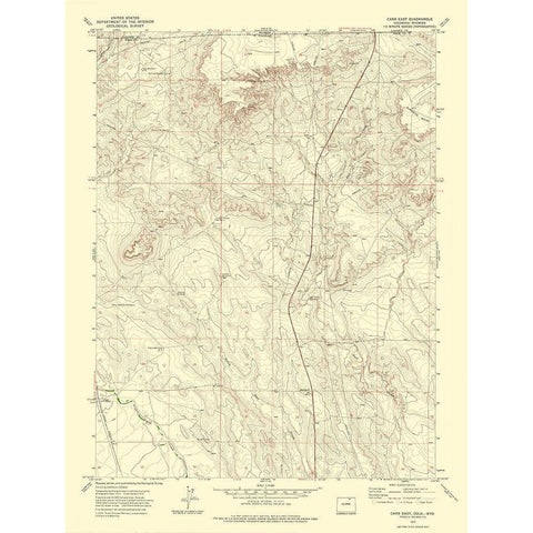 Carr East Colorado Quad - USGS 1972 White Modern Wood Framed Art Print by USGS